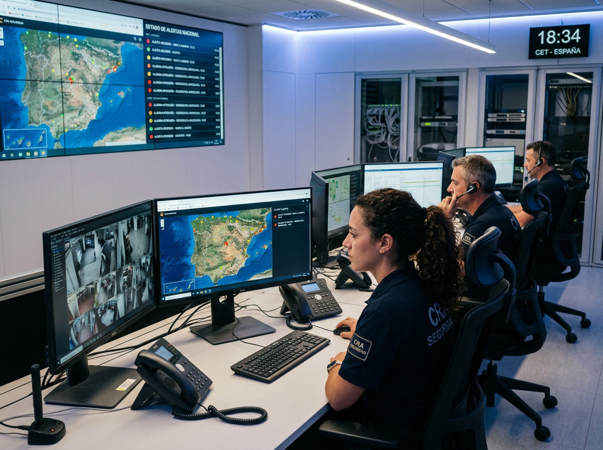 Central Receptora de Alarmas con operadores