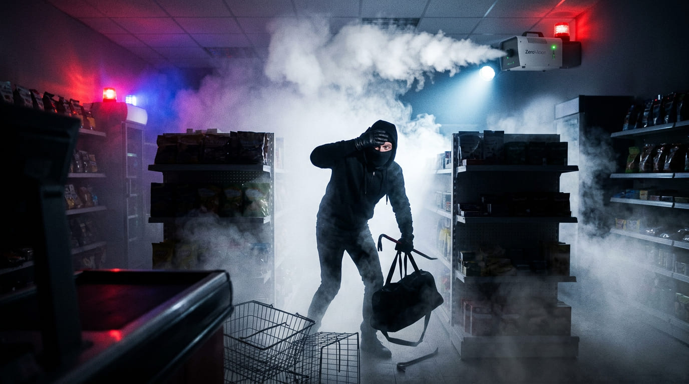 ZeroVision niebla de seguridad en local comercial